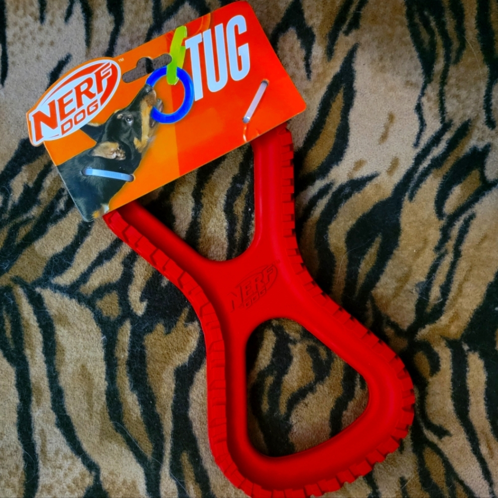 Nerf Dog Red Tug Toy Med Large Xlarge Dog